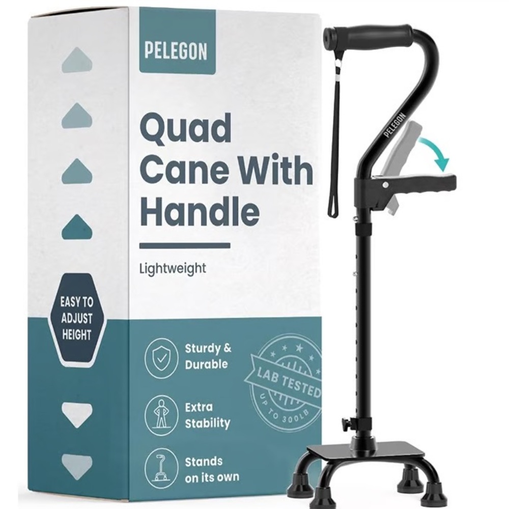 Pelegon Quad Walking Cane - Lightweight Model